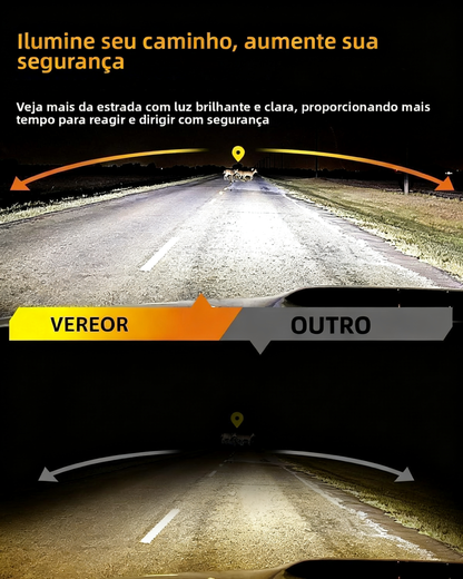 R11 headlight bulbs H4 Brighter 6000K White, Fan-Cooled, No Flicker, Plug & Play, Off Road or Fog Light, 2 Pack