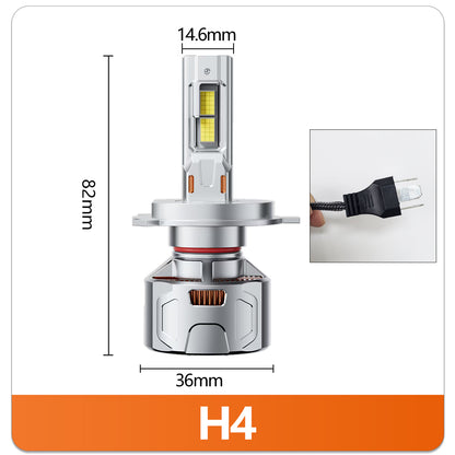X12 LED headlight Bulb H4 40000LM Super Bright  300W CSP3570 Chip, 6000K White Light, 12-24V Plug and Play 2-Pack